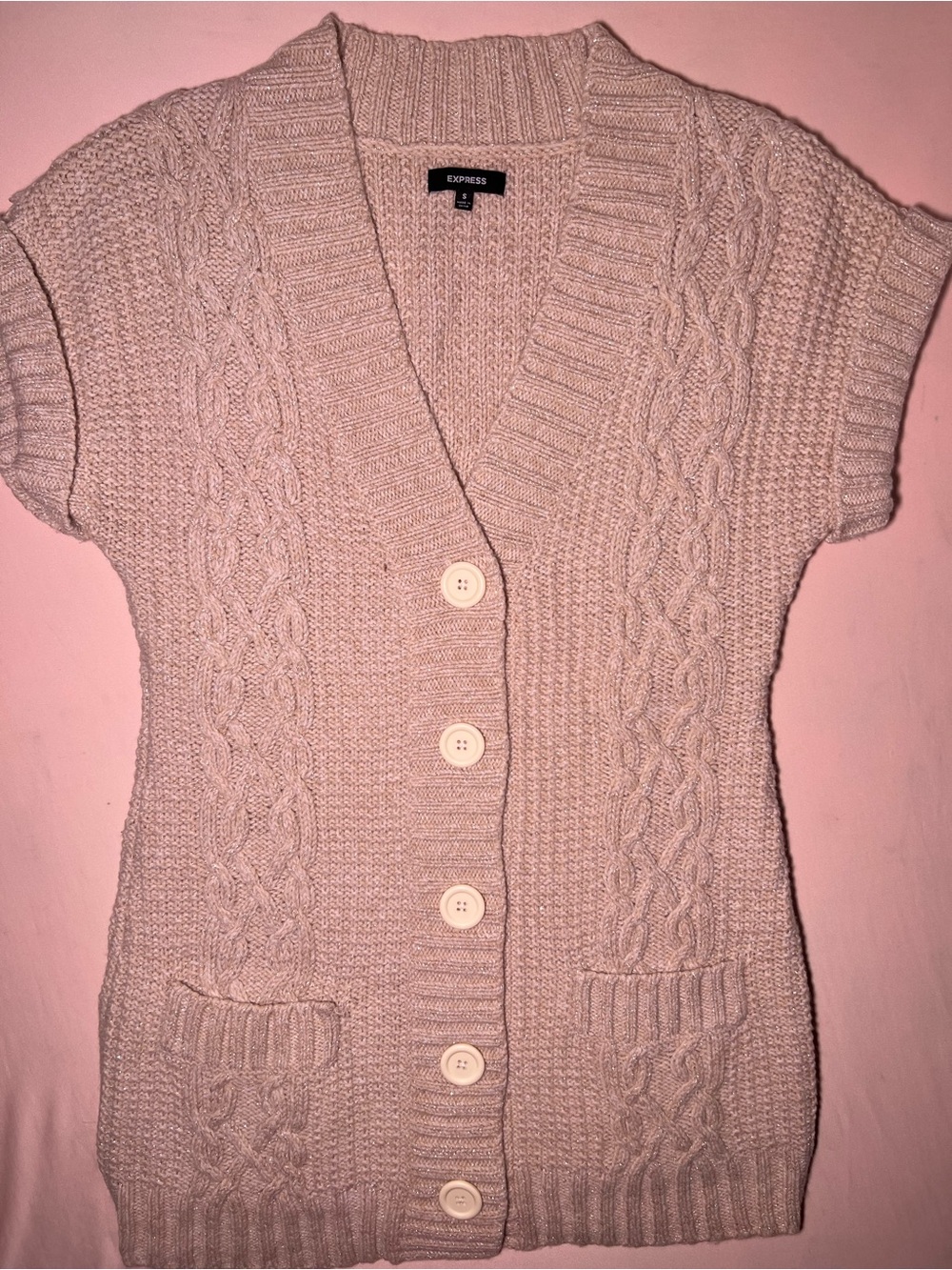 Express Cable-Knit Cardigan dress